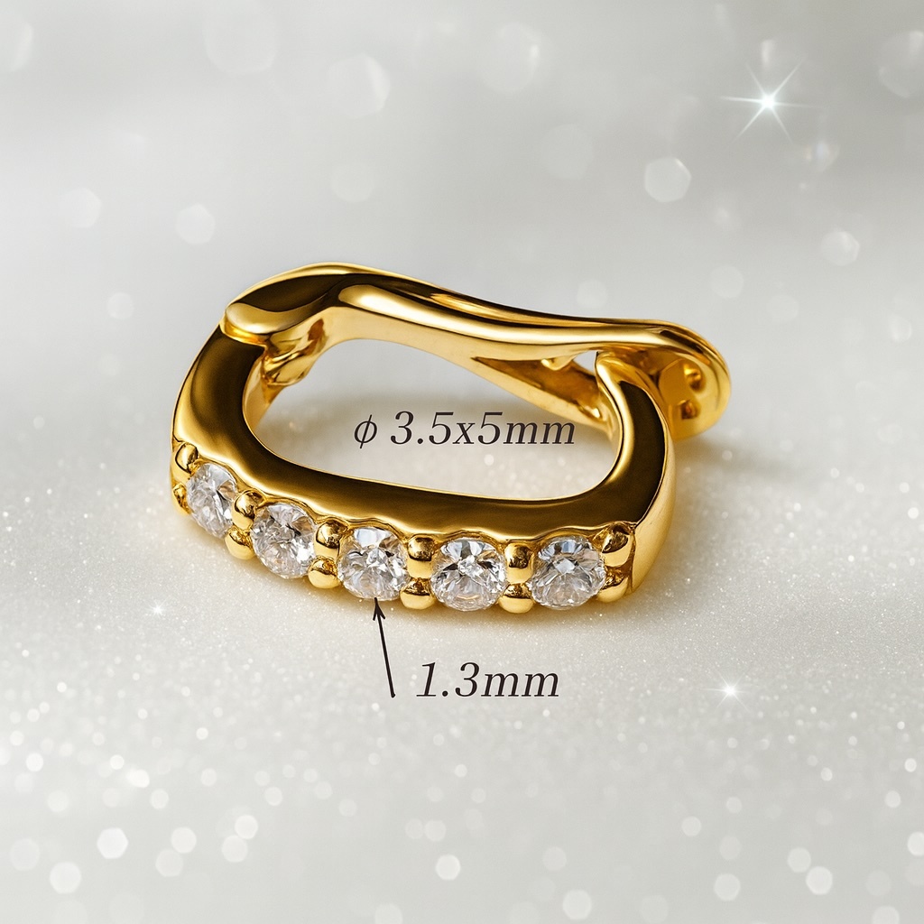 K14YG PG クラスプ パーツ バチカン イエローゴールド ピンクゴールド 14K チェーンパーツ ペンダントパーツ 小 ジルコニア ジルコン 鏡面 拍卖