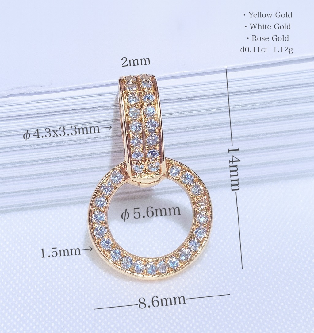 K18YG WG PG ダイヤ ロック付き バチカン ダイヤモンド クラスプ イエローゴールド YG 18K ダイヤ パーツ マルチバチカン フルダイヤ拍卖