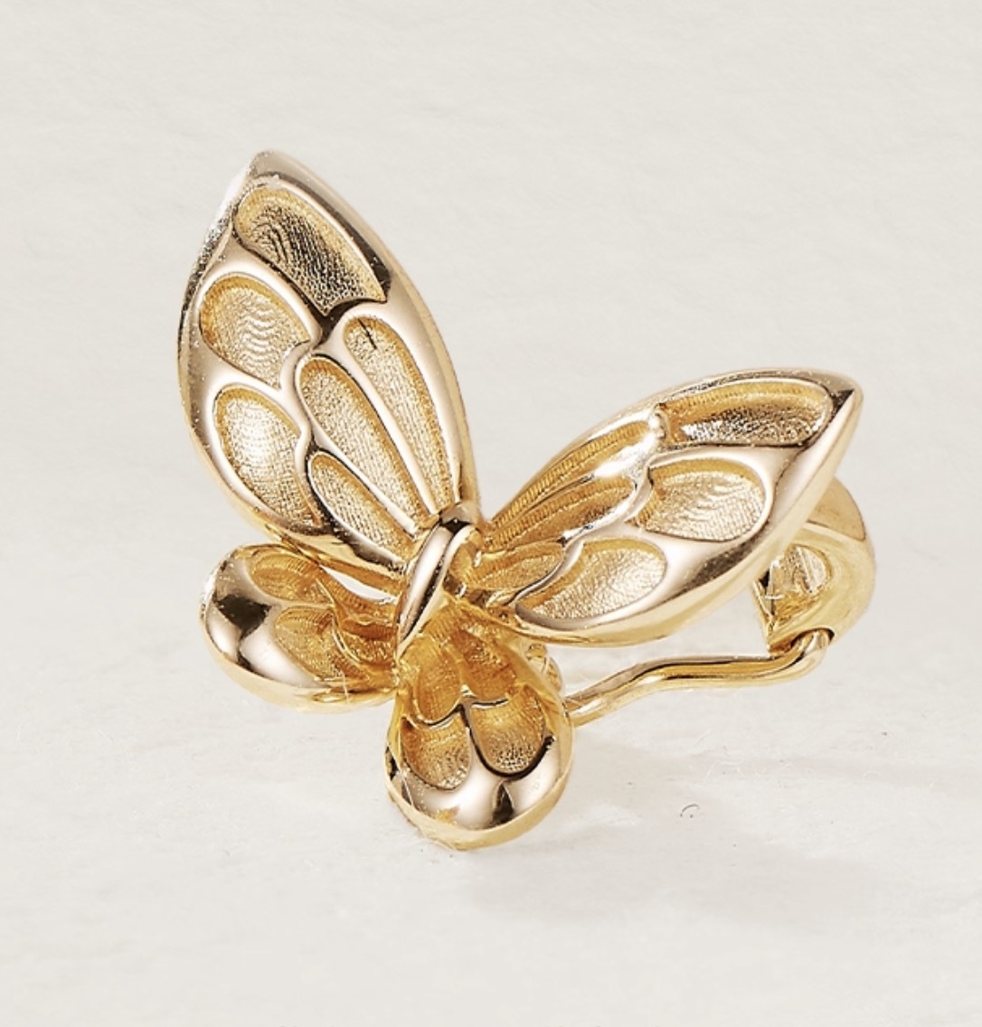 K18YG 蝶々 チャーム ジュエリーパーツ パーツ 18金 18K ペンダント ペンダントトップ ネックレスチャーム YG イエローゴールド ちょうちょ拍卖