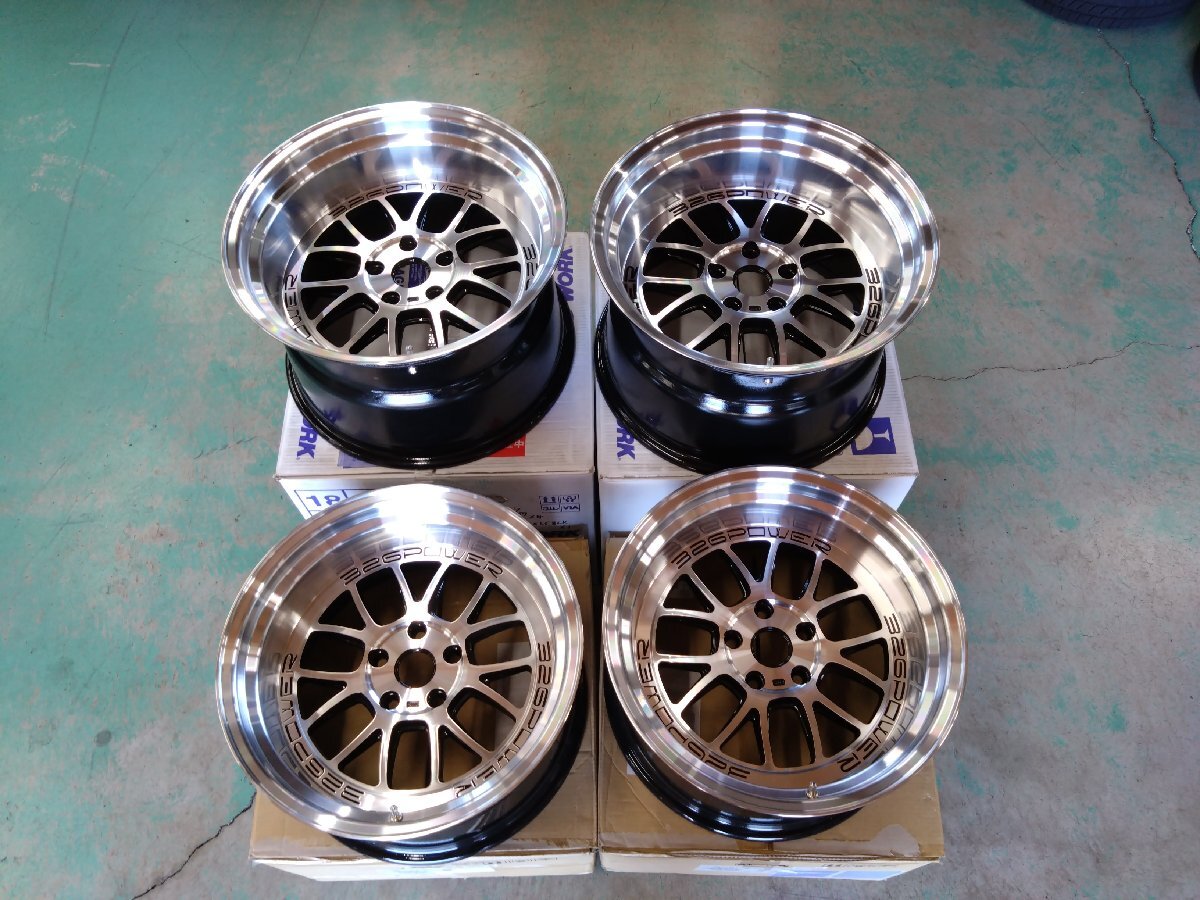 美品 326POWER Gangsta DEEP MESH BLACK CUT CLEAR 18インチ 10J +5 11J +10 5H 114.3 JDM 深リム 走り屋 ドリドレ ドリフト P2508314拍卖