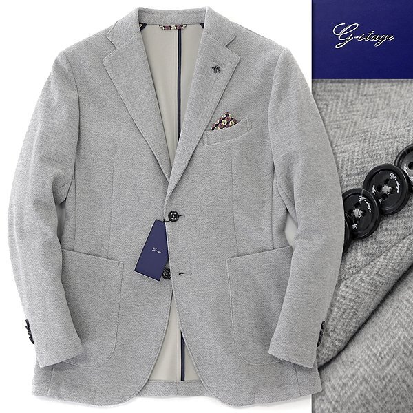 新品 ジーステージ 起毛 ウールライク ジャージー ジャケット 48(L) 灰 【4-20202_3_48】 秋冬 G-stage ボンディング ブレザー グレー拍卖