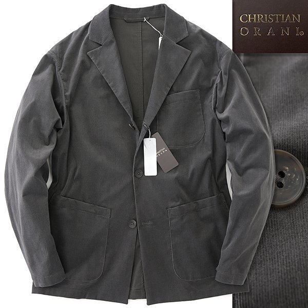 新品 クリスチャンオラーニ 秋冬 ストレッチ コーデュロイ ジャケット Wide-L(幅広L) 灰 【J47007】 AB6 CHRISTIAN ORANI アンコン グレー拍卖
