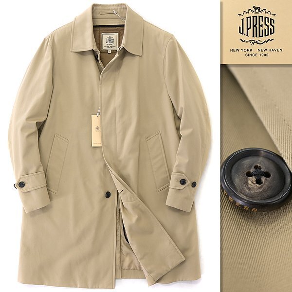 新品 7.5万 ジェイプレス 中綿 ライナー ステンカラーコート S ベージュ 【J51949】 J.PRESS 秋冬 コート メンズ ビジネス シングル 比翼拍卖