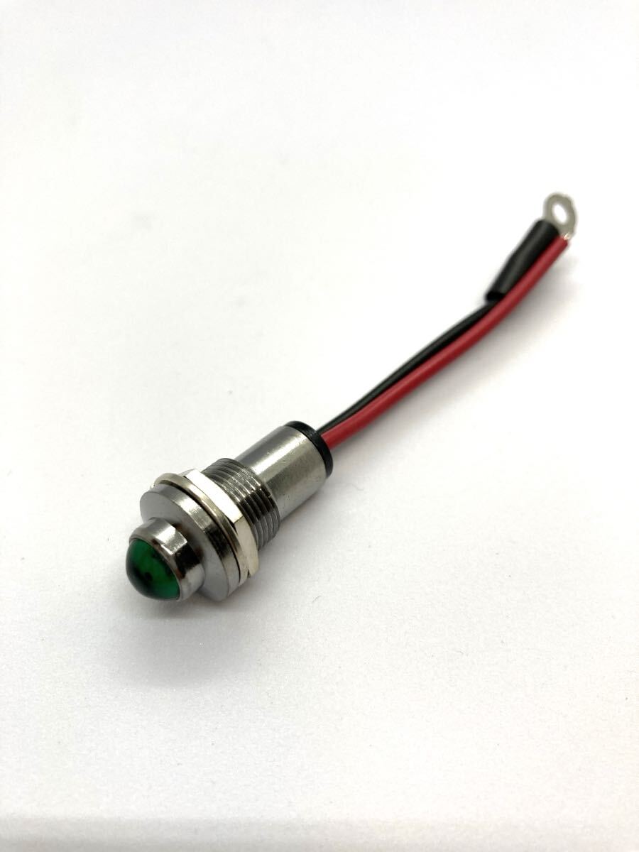 【送料無料】LEDパイロットランプ LED02G11 緑 DC12-24V 丸型レンズ コード付き拍卖