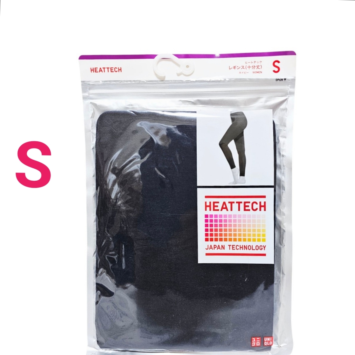 新品 ユニクロ UNIQLO ヒートテック レギンス S ネイビー Y56拍卖