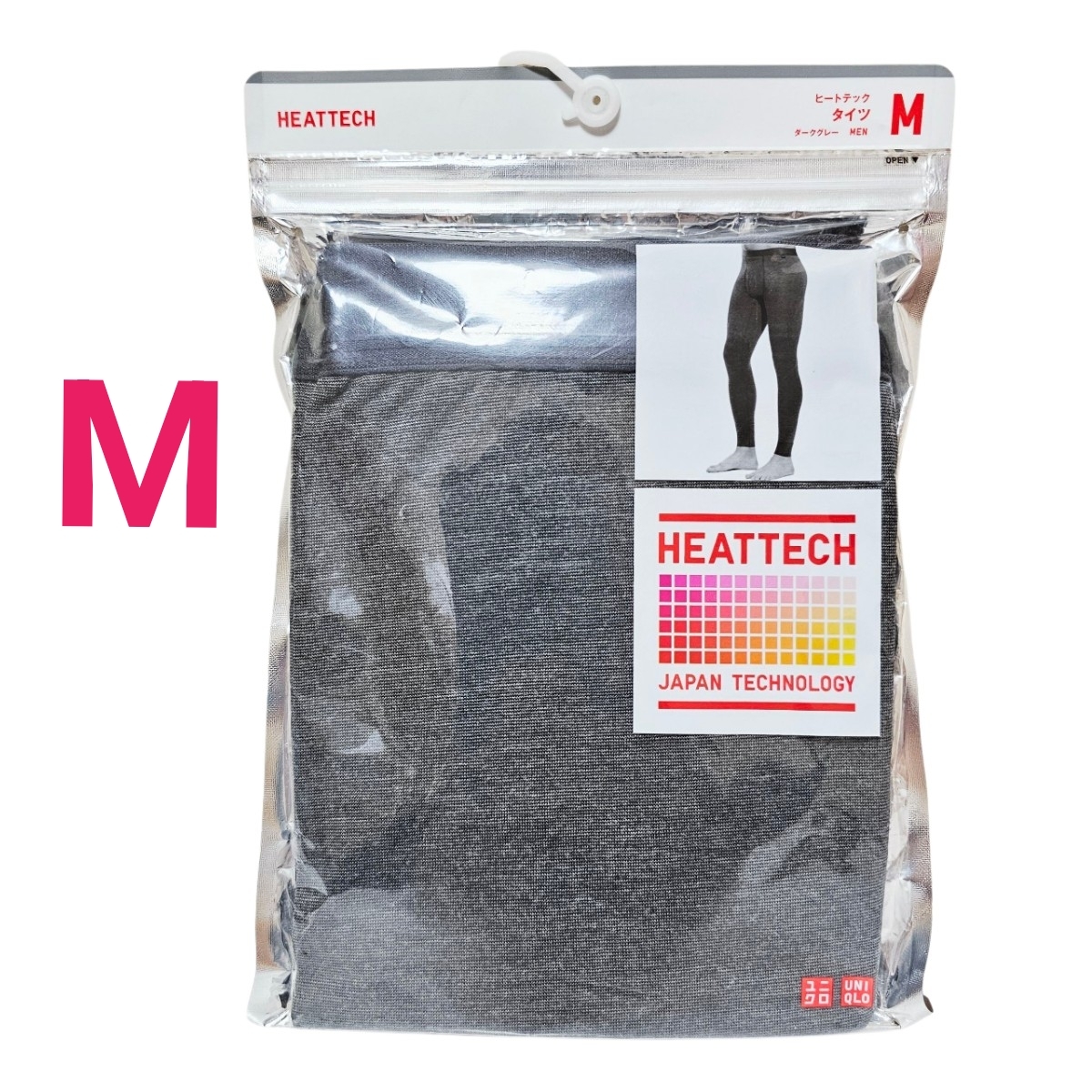 新品 ユニクロ UNIQLO ヒートテック タイツ M メンズ HEATTECH チャコールグレー Y55拍卖