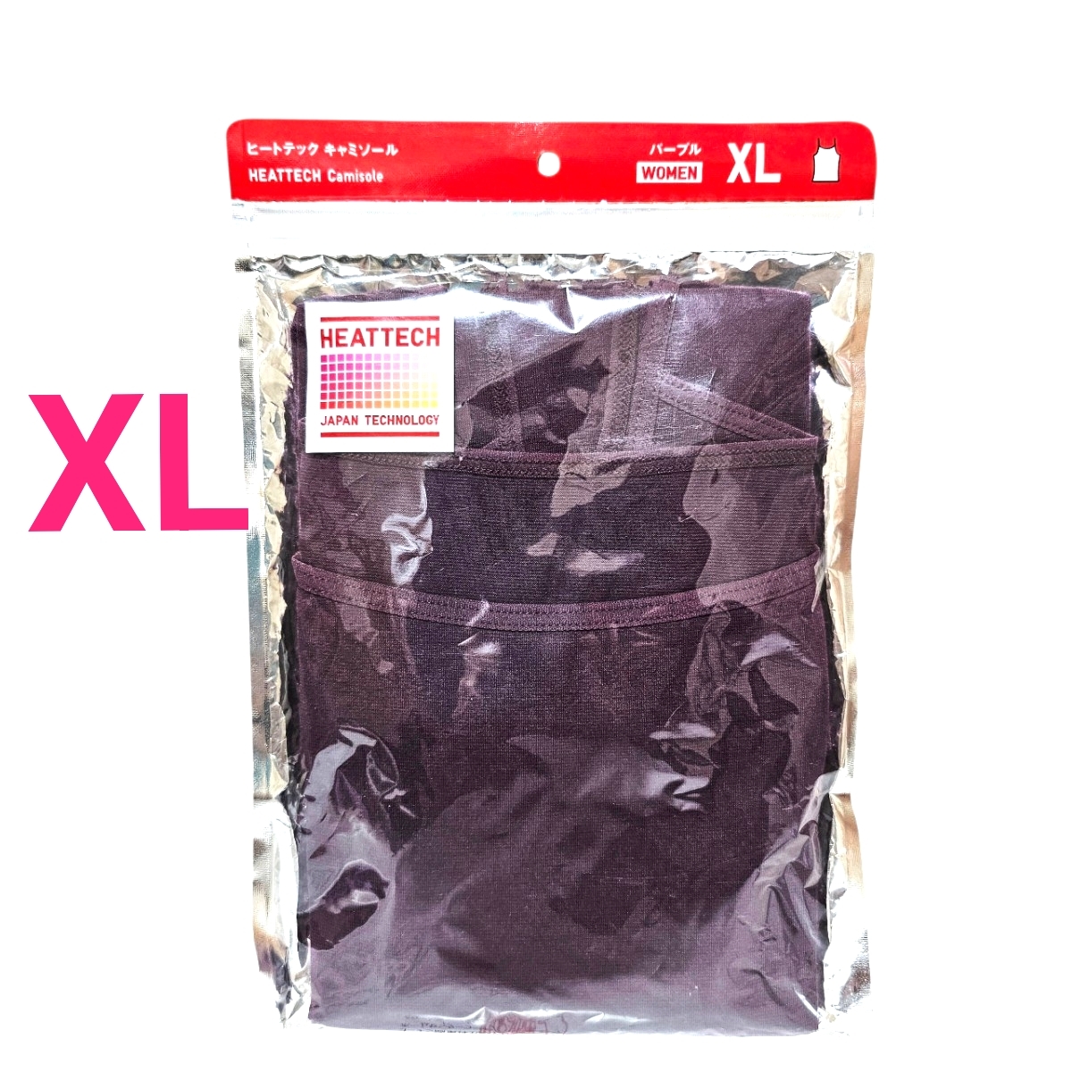 新品 ユニクロ ヒートテック UNIQLO キャミソール XL パープル Y57拍卖