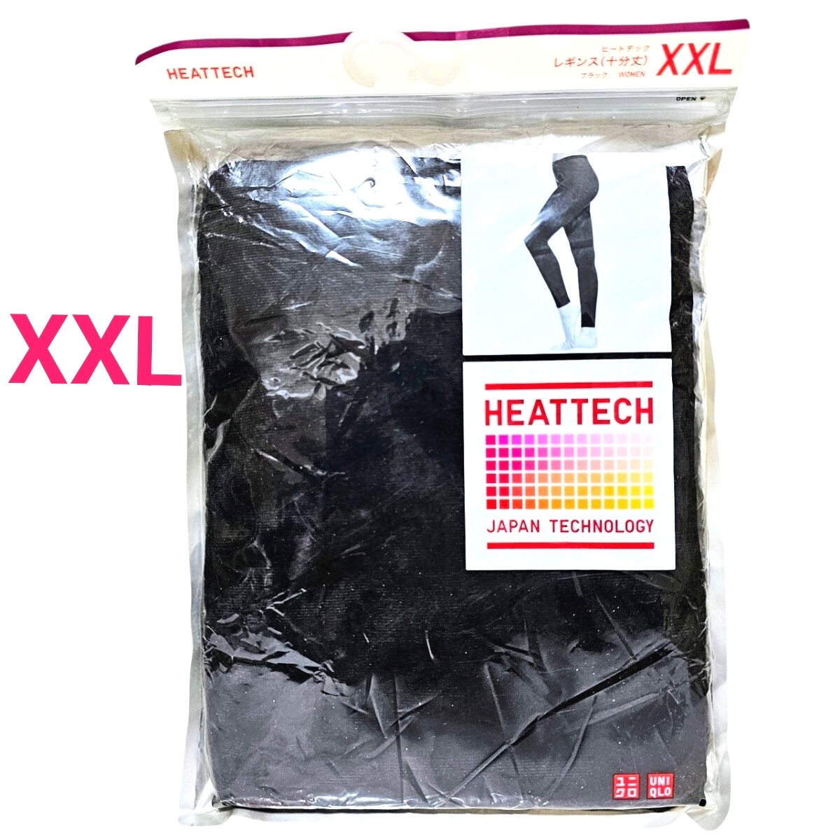 新品 ユニクロ HEATTECH ヒートテック レギンス XXL ブラックXXL 十分丈 レディース Y64拍卖