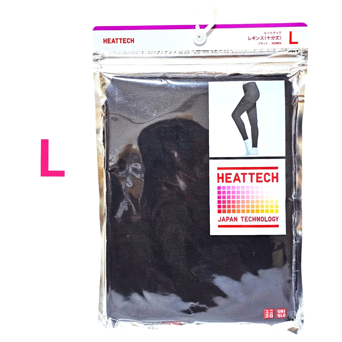 新品 ユニクロ ヒートテック レギンス L ブラック UNIQLO HEATTECH Y84拍卖