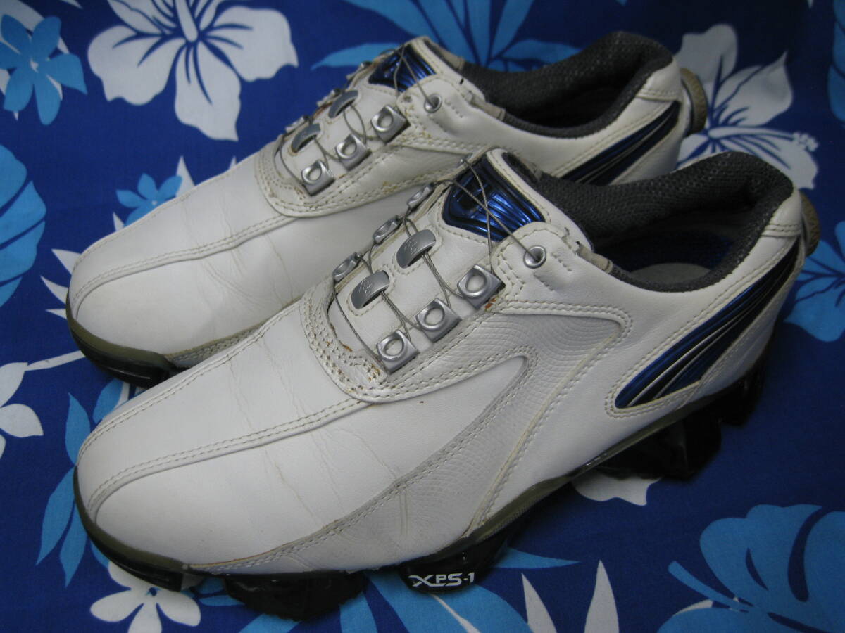 FootJoy フットジョイ XPS-1 ゴルフシューズ 白×青 25.0cm拍卖