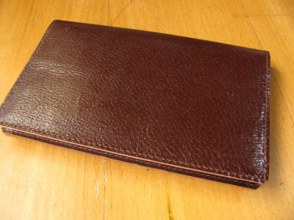 (b89) ブックカバー新書版サイズ ピッグスキン赤茶(チョコブラウン)拍卖