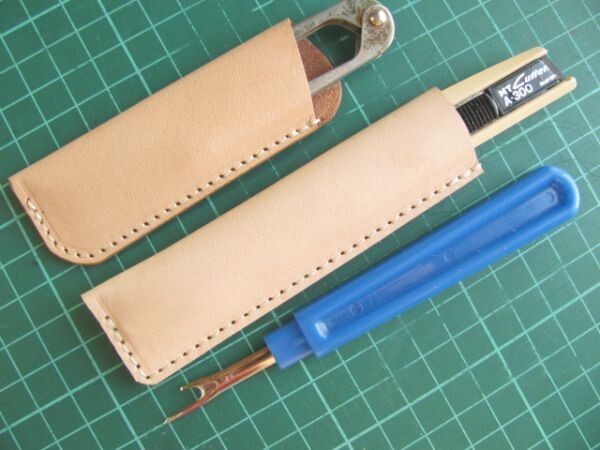 (h92)牛革 糸切ばさみ・NTカッターケース・リッパーケース2点セット拍卖