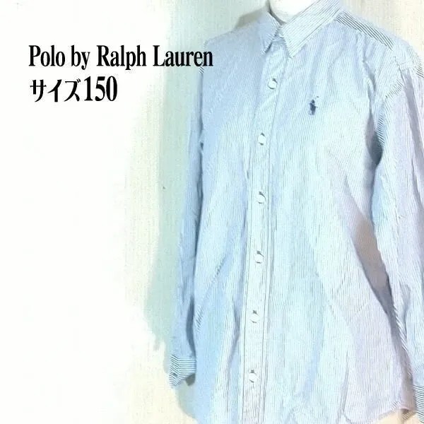Polo by Ralph Lauren 長袖 ボタンダウン ストライプシャツ メンズ 150 ラルフローレン拍卖