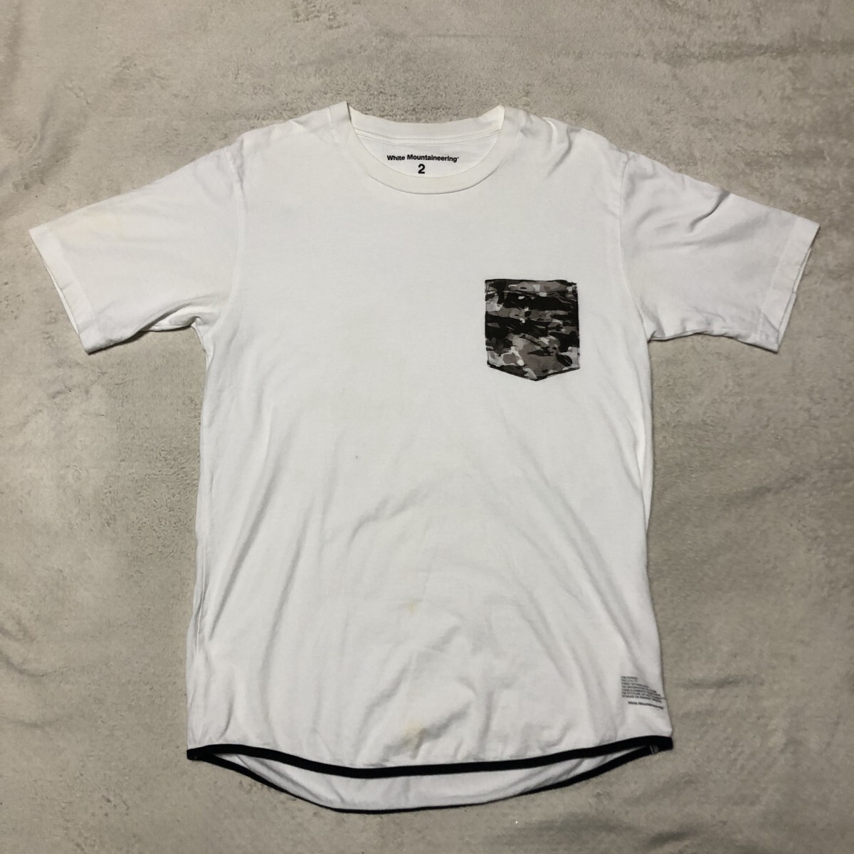 White Mountaineering ホワイトマウンテニアリング 半袖ポケットTシャツ ポケット迷彩柄 白 Mサイズ拍卖