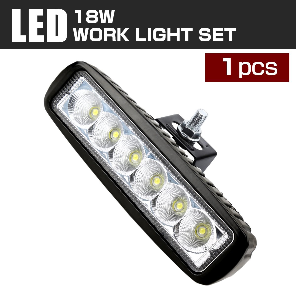 18W LED作業灯 照射60度 パワーLED 防水 屋外 照明 車/トラック/船舶 ワークライト マリンデッキライト 汎用 DC12V/24V PZ338拍卖