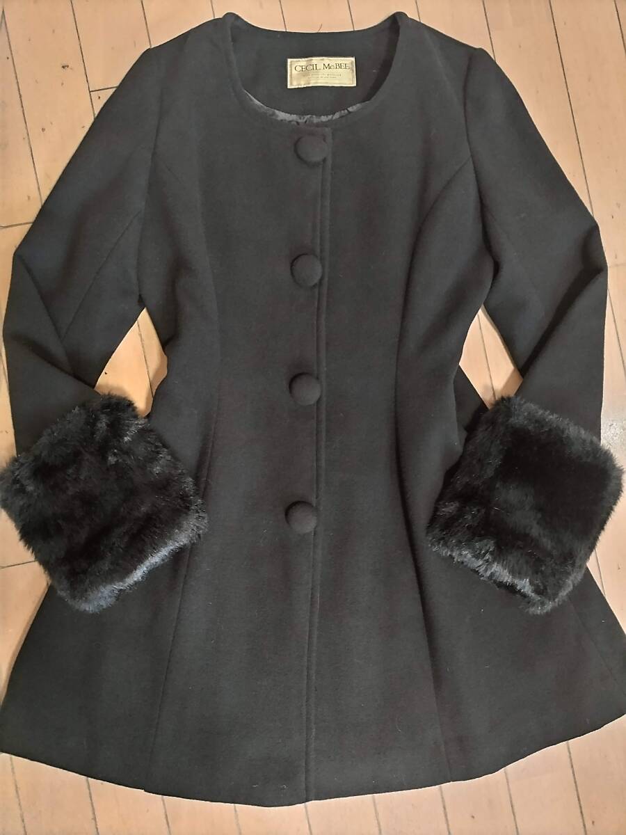 CECIL McBEE(セシルマクビー)コート(黒/ブラック)Mサイズ拍卖