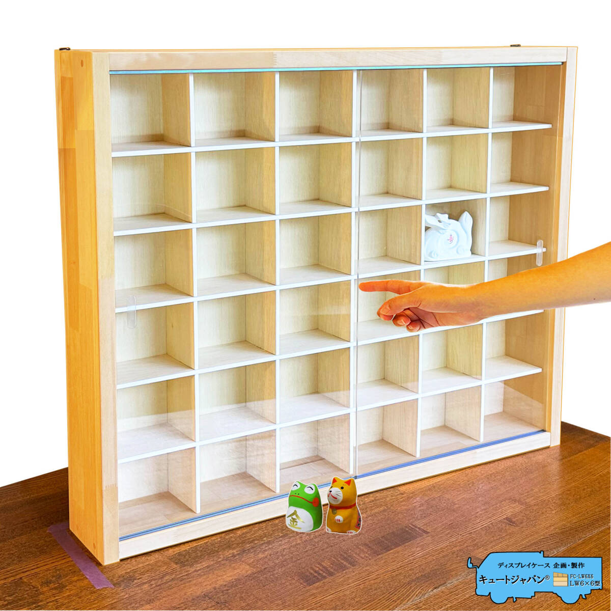 送料無料★ゆるみくじ フィギュア収納 ホットウィールモンスタートラック コレクションケース 36マス アクリル障子付 日本製拍卖