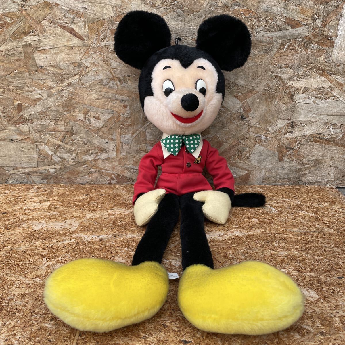 ミッキーマウス 昭和レトロ ビンテージ 当時物 ディズニー Disney ぬいぐるみ サンアンドスター 約85cm拍卖