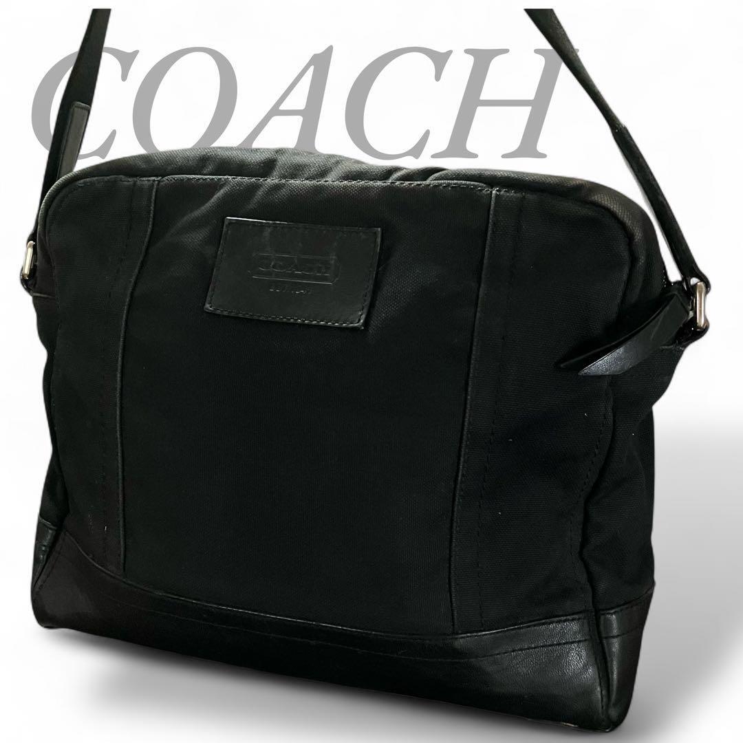 【MY0048】COACH ショルダー 中古品 メンズ ボディ バッグ ショルダーバック ブラック カジュアル シンプル サコッシュ ヴィンテージ拍卖