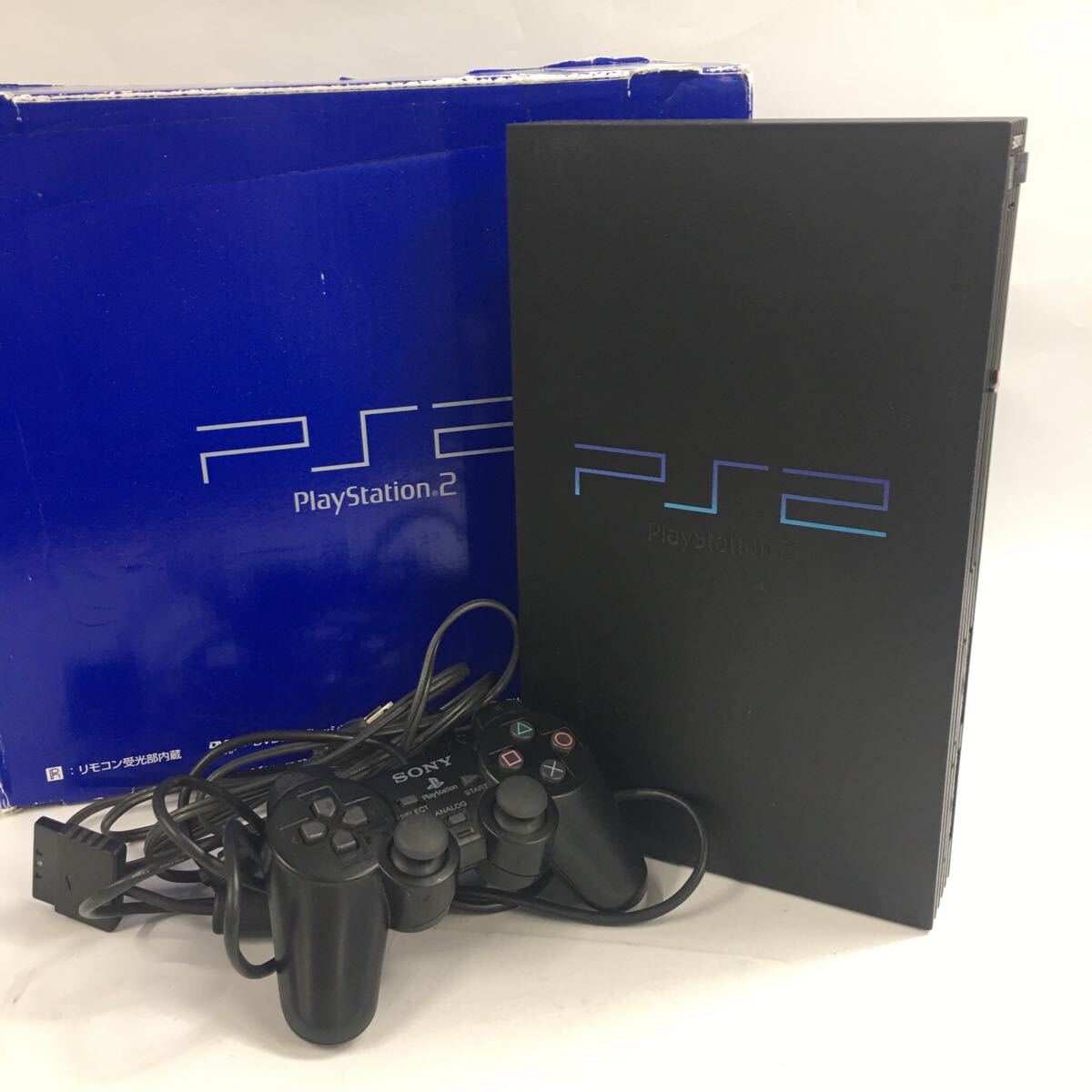 ★F10099 SONY ソニー PlayStation2 PS2 プレイステーション2 SCPH-50000 本体 コントローラー 元箱 通電確認済拍卖