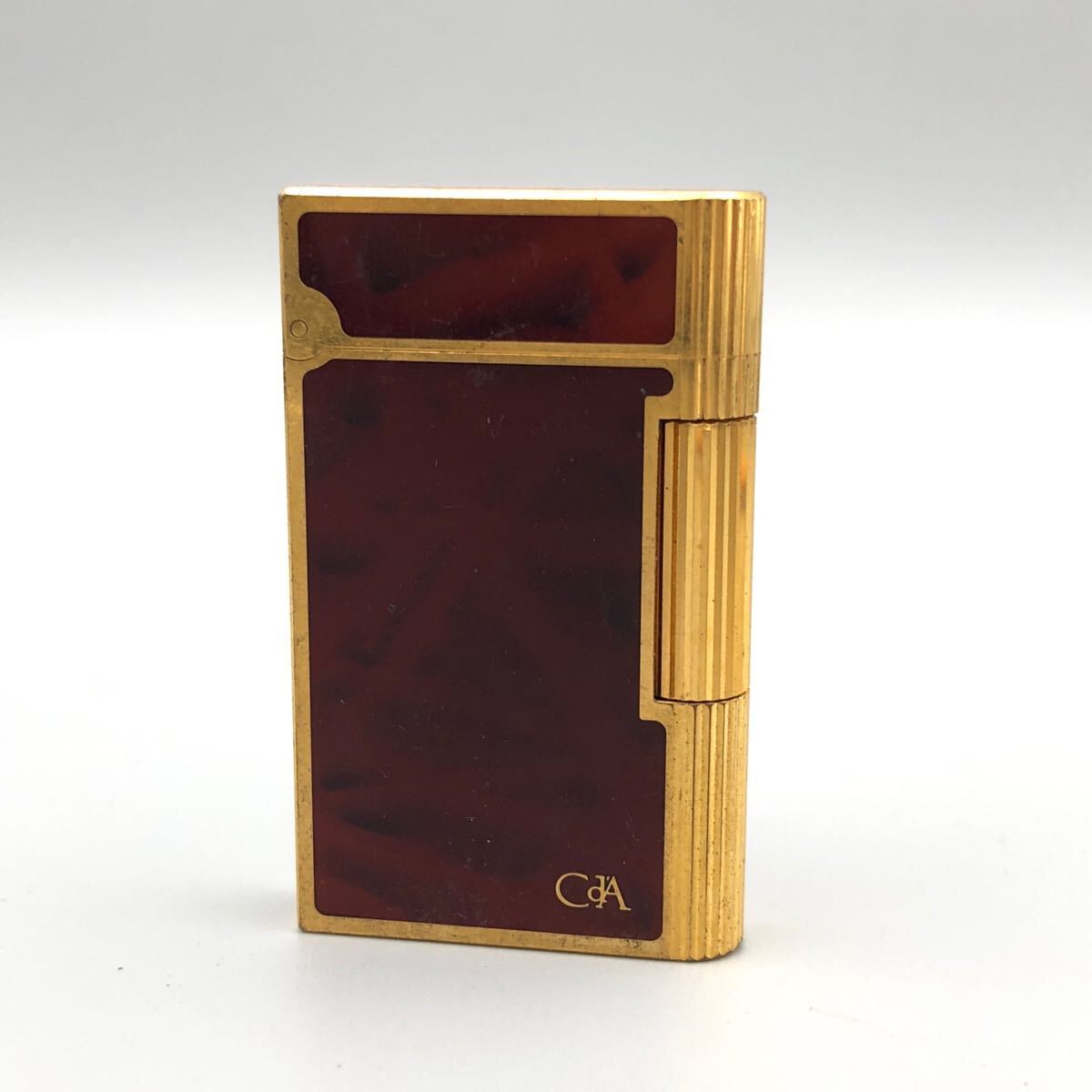 ★F09400 CARAN d'ACHE カランダッシュ ガスライター ゴールド ラッカー 着火未確認拍卖