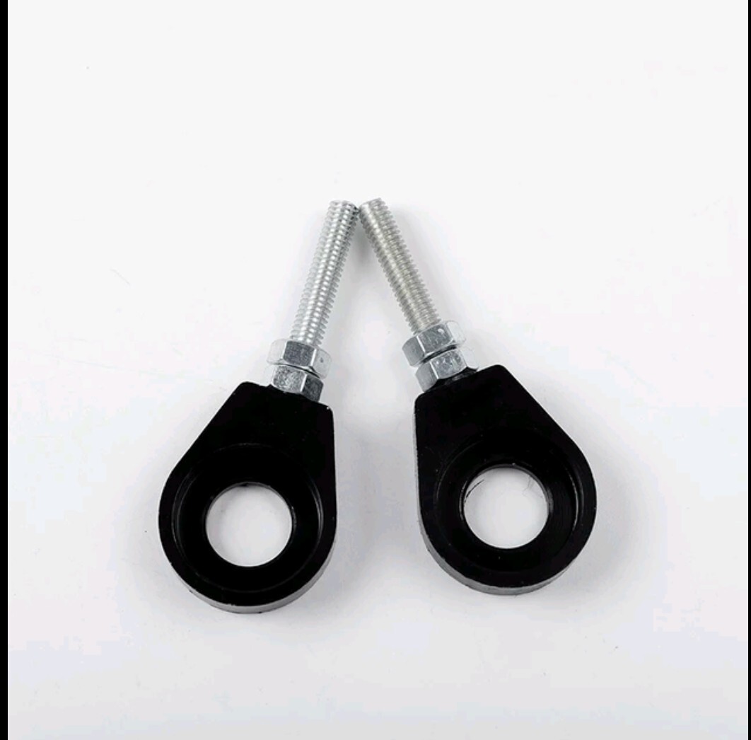 新品 送料無料【12mm】アルミ チェーンアジャスター 2本セット 【ブラック】 モンキー ゴリラ ダックス シャリィ ヤマハYAMAHA DT50 等拍卖
