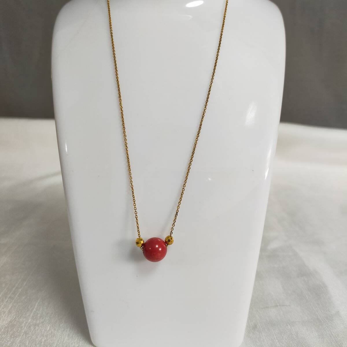 5710/31 GJ72455 ネックレス 赤珊瑚 SV 925刻印 総重量約3.02g 約1.0mm レディース アクセサリー 現状品拍卖