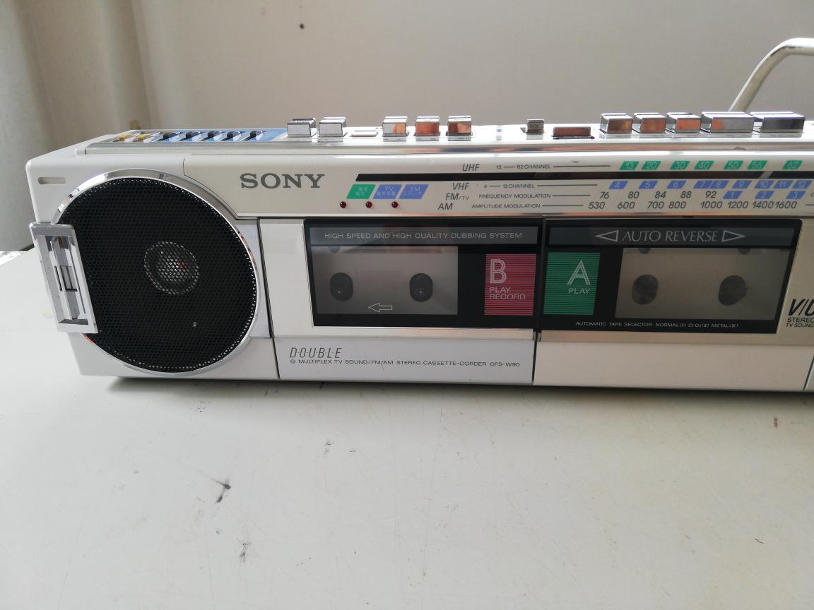 ラジカセ CFS-W90【動作未確認】SONY ソニー STEREO CASSETTE CORDER 159UCC拍卖