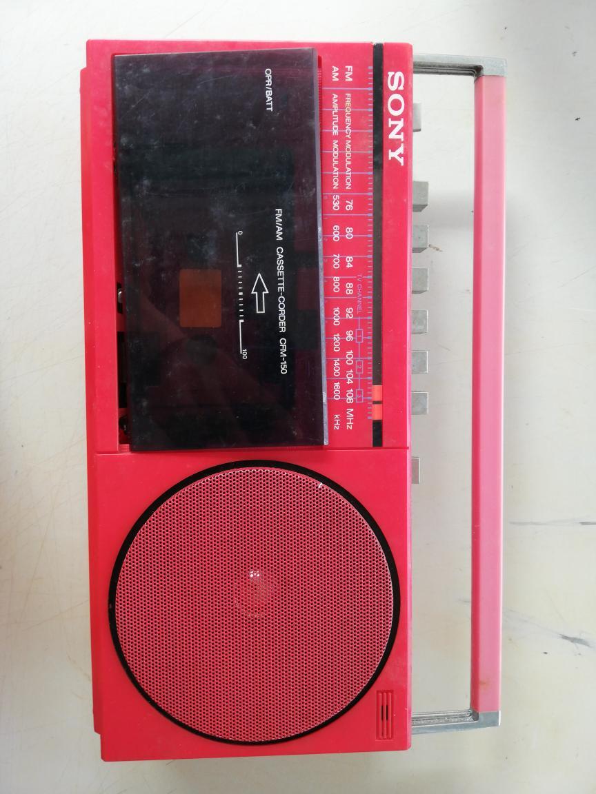 ラジカセ SONY 昭和レトロ 赤 当時物 ヴィンテージ 156EEE拍卖