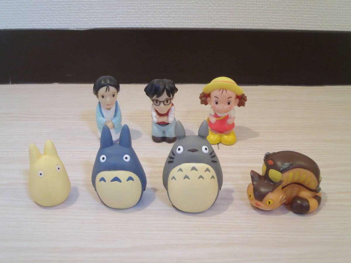 ロ ジブリ となりのトトロ 指人形 7個セット メイ/草壁タツオ/靖子/大トトロ/中トトロ/小トトロ/ネコバス ソフビ フィギュア 拍卖