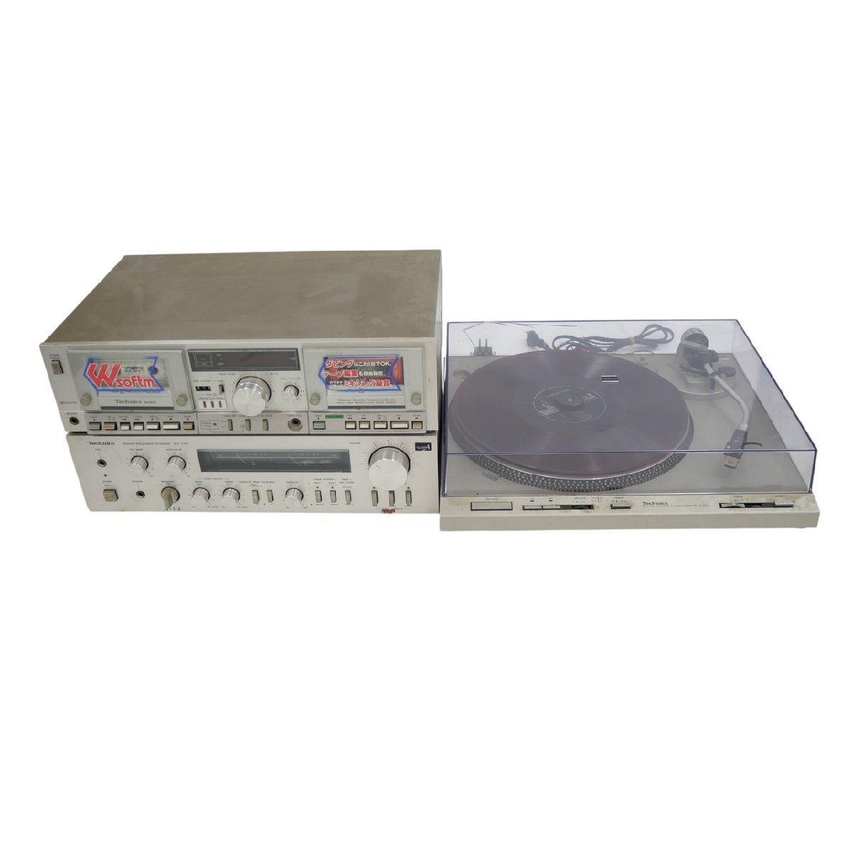 1円スタート Technics テクニクス オーディオ機器 まとめ3点セット SU-V44 RS-M202 SL-D303 アンプ レコーダー ターンテーブル 動作未確認拍卖