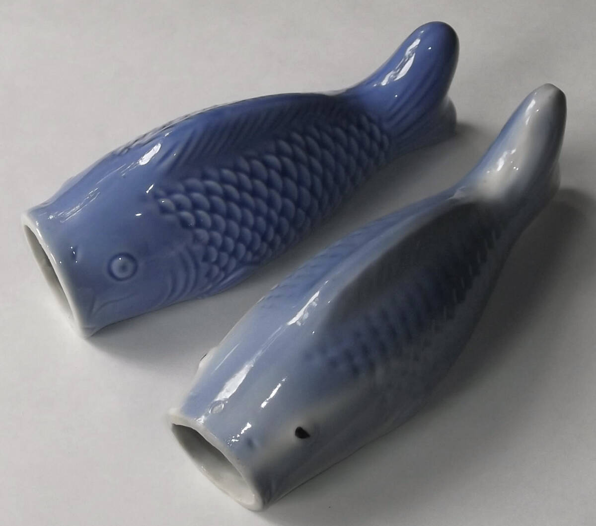 昭和 レトロ 陶磁器 鯉 花入れ 2点 花器 花立 壁掛け コイ 魚 置物拍卖