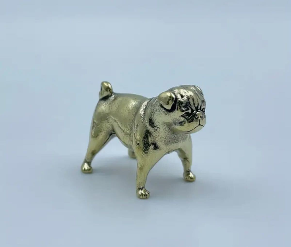 パグ フィギュア ミニチュア 工芸品 装飾品 置物 サイズ 高さ2.4cm 横幅3.0cm拍卖