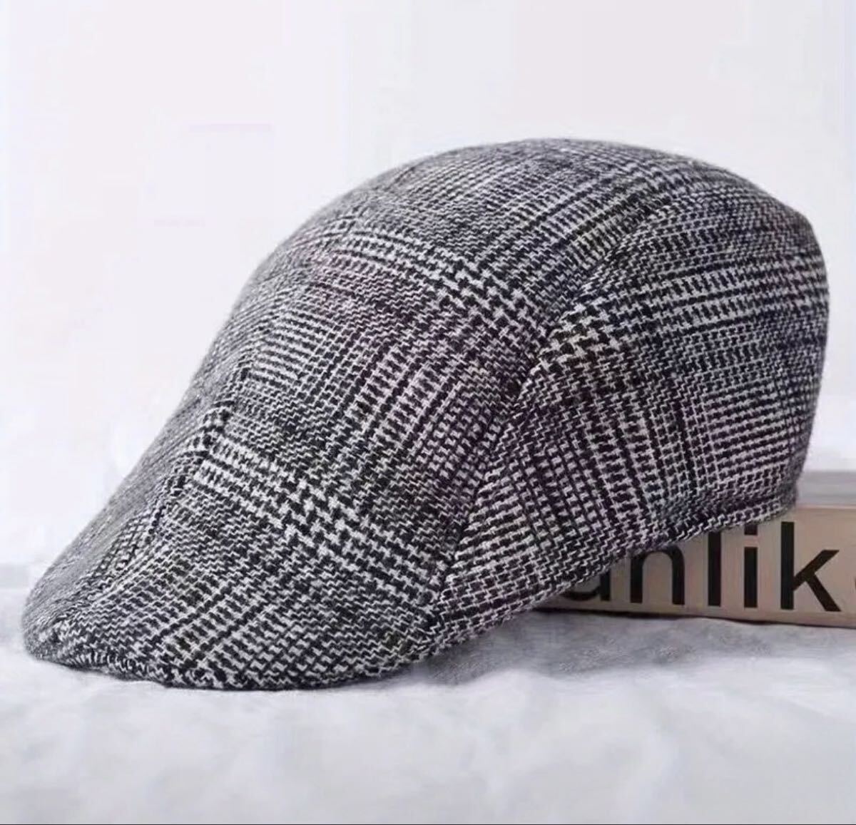ハンチング帽子 チェック柄 ベレー帽子 ハンチング帽 キャップ グレー拍卖