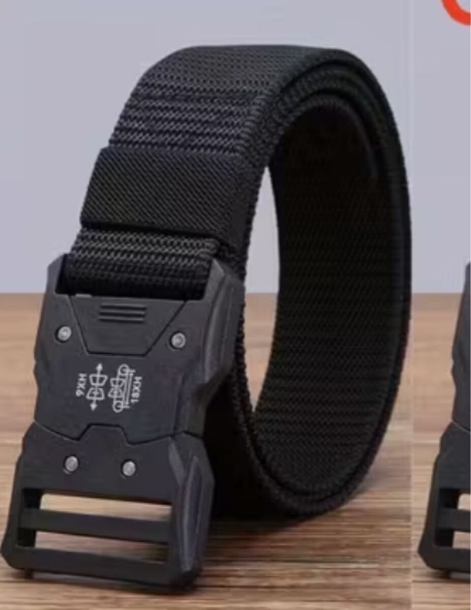 ベルト タクティカル ミリタリー ワンタッチ サバゲー アウトドア ブラック拍卖