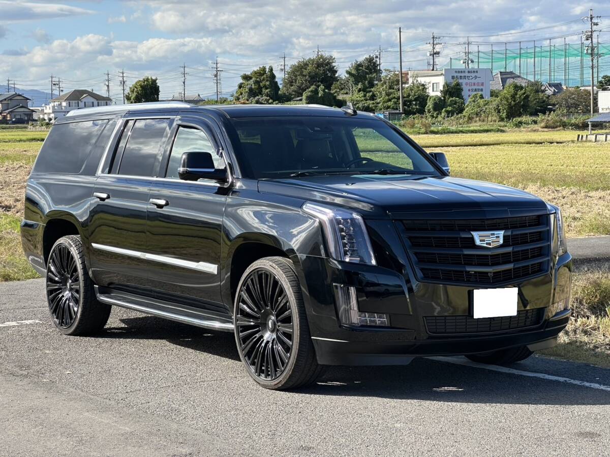 ド迫力!!これぞアメ車!!15y キャデラック エスカレード 26インチアルミホイール ナビ 360カメラ 純正ホイールあり ETC ESV フルサイズ SUV 拍卖