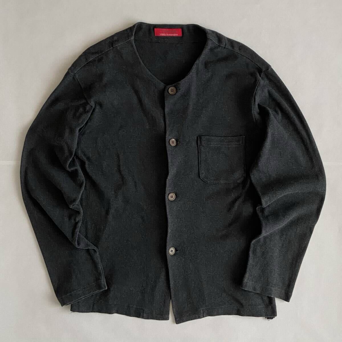 赤ラベル 赤タグ Y's for men ワイズフォーメン ノーカラー カーディガン ジャケット アーカイブ yohji yamamoto ヨウジヤマモト拍卖