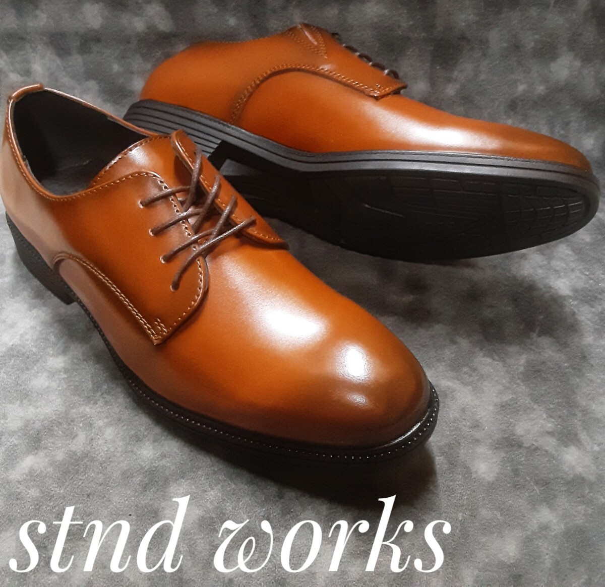 最値!新品!定18480円!名作英国プレーンデザイン!スタンドワークス カウレザー クラフト オックスフォード シューズ!レンガブラウン 25cm 拍卖