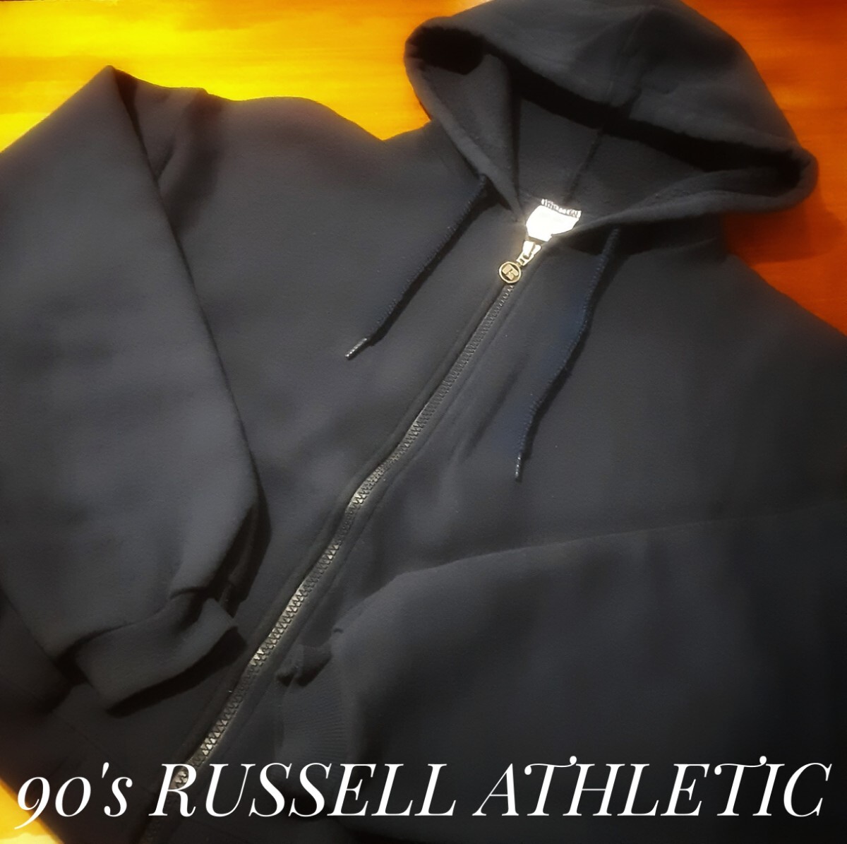 最値!90'sメキシコ製!ヴィンテージ!白タグ×オーバルジップ!メキシカン フィフティークロス クラフト!ラッセル パーカー!ネイビー!紺色 M拍卖