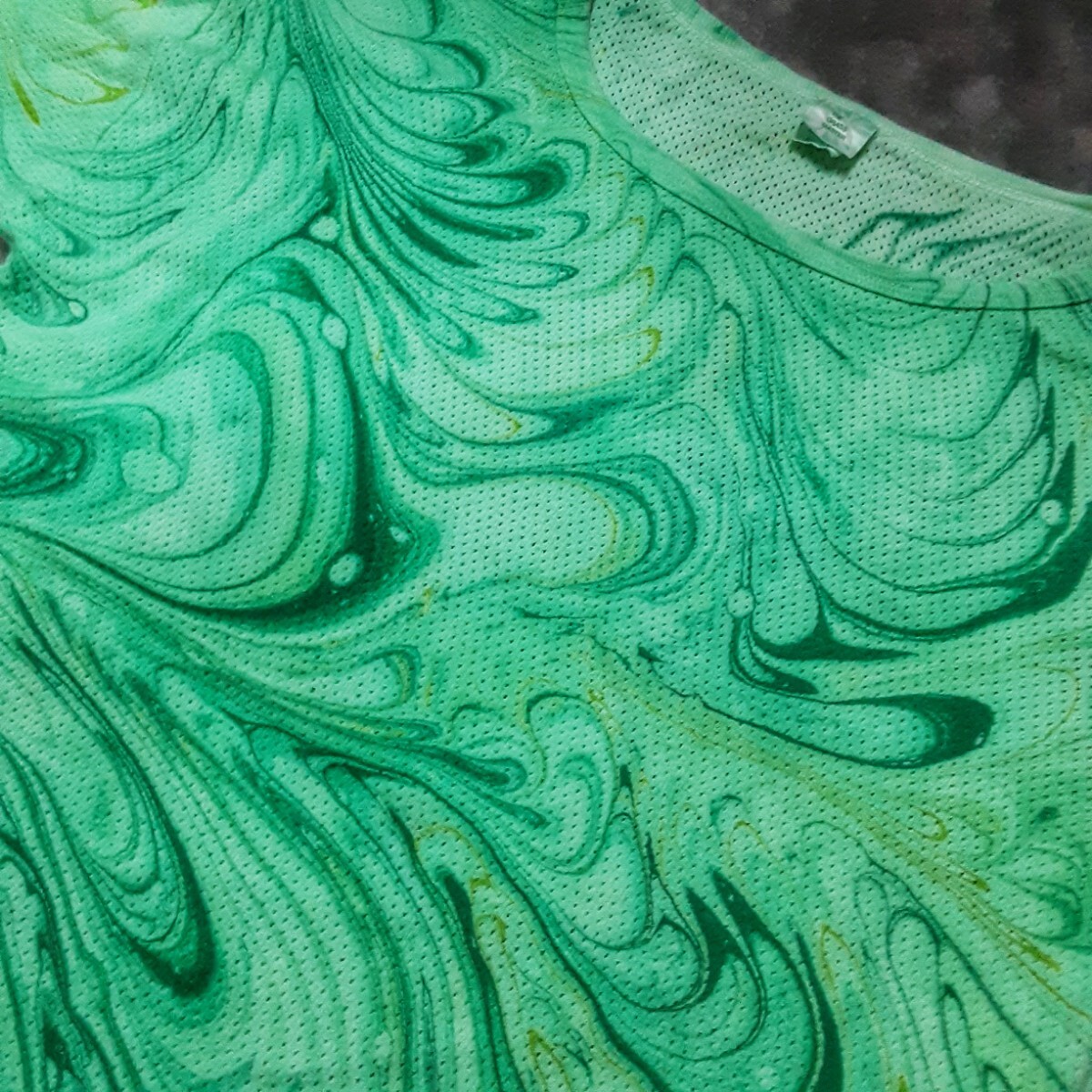 最値!USA製!ヴィンテージ!名作タイダイブリーチ染め!ザ グラス マスター アメリカンコットン 100% サーマル ロング Tシャツ!緑 Mサイズ拍卖