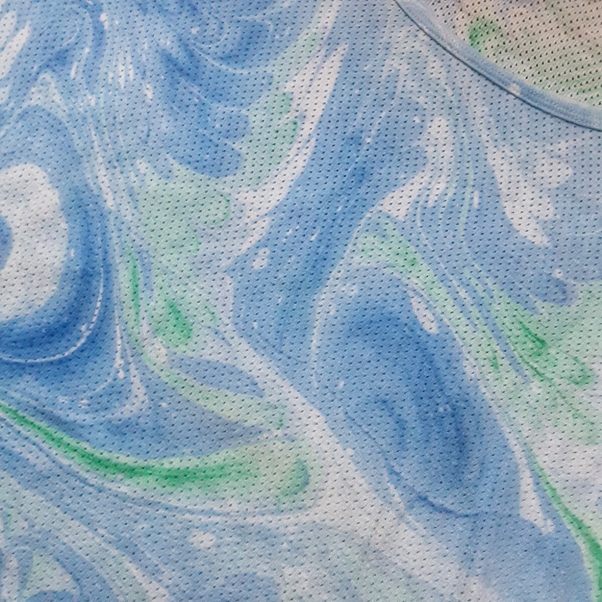 最値!USA製!ヴィンテージ!名作タイダイブリーチ染め!ザ グラス マスター アメリカンコットン 100% サーマル ロング Tシャツ!水色 Mサイズ拍卖