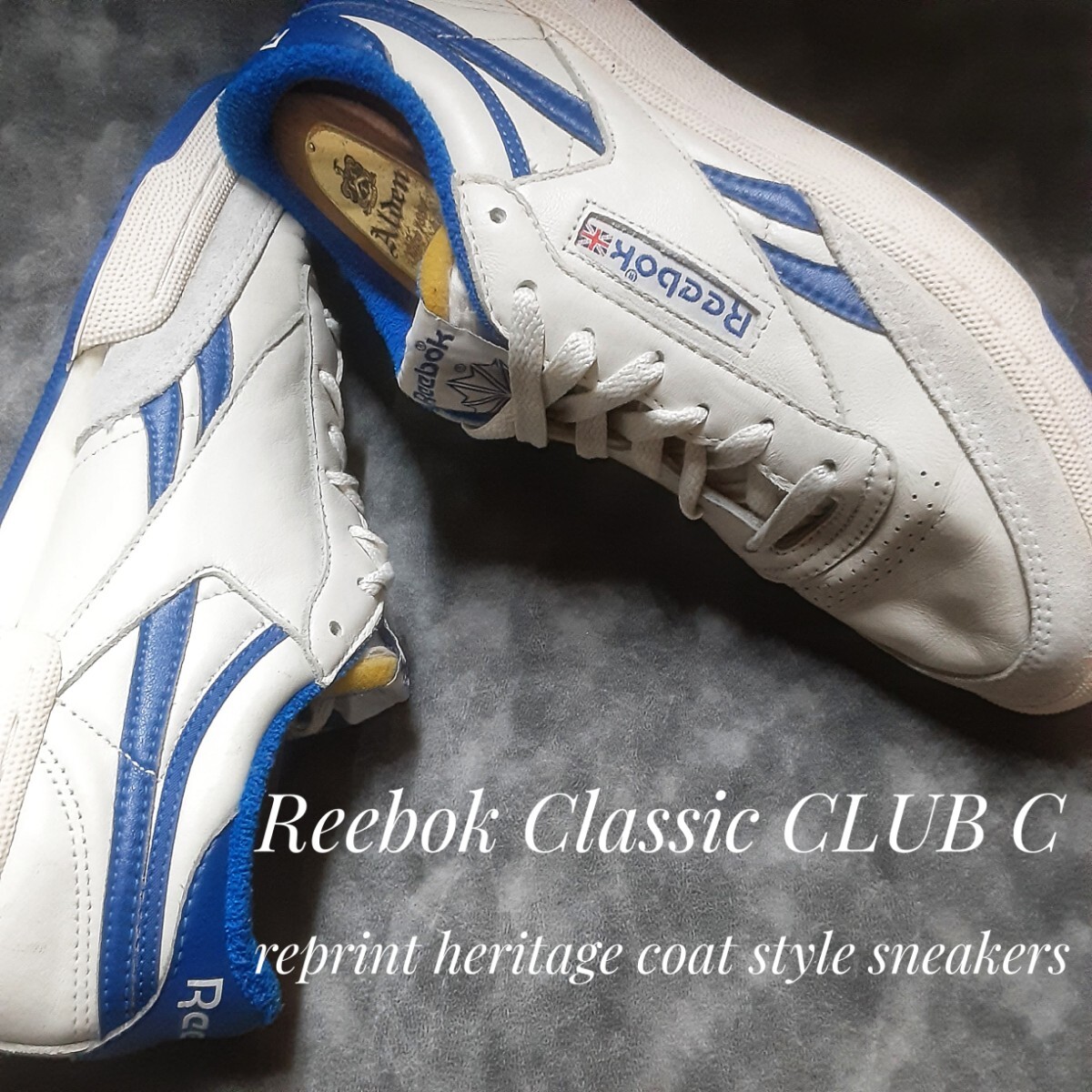 最値!定13200円!90's復刻!ヘリテージコートスタイル!名作クラシックホワイト!リーボック クラシック クラブ シー高級スニーカー!白青 26.5拍卖