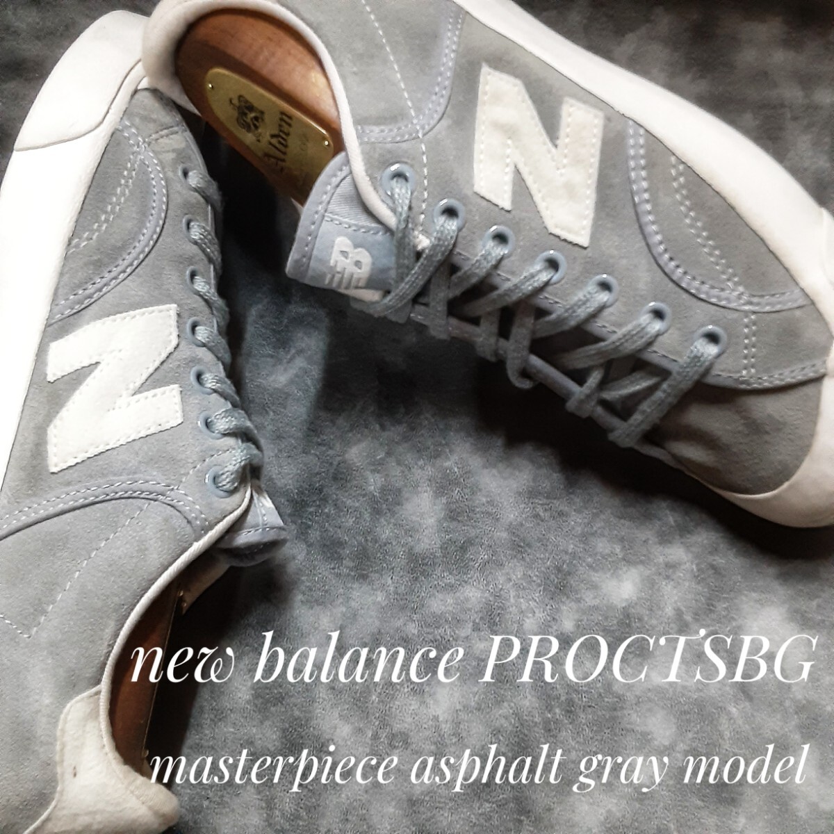 最値!90's復刻!キャップトゥ最上位ヘビーヌバックスウェードレザー!名作アスファルトグレー!ニューバランス プロコート スニーカー!灰 24.5拍卖