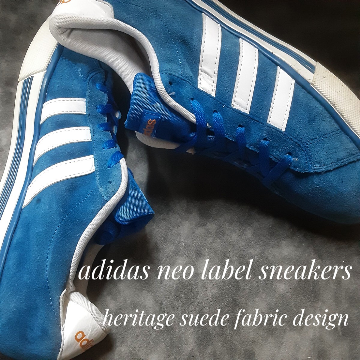 最値!希少17年製!ニックスカラー!ヘリテージスウェードファブリック!アディダス ネオ レーベル高級スニーカー!ブルー!青白 ビッグ 28.5cm拍卖