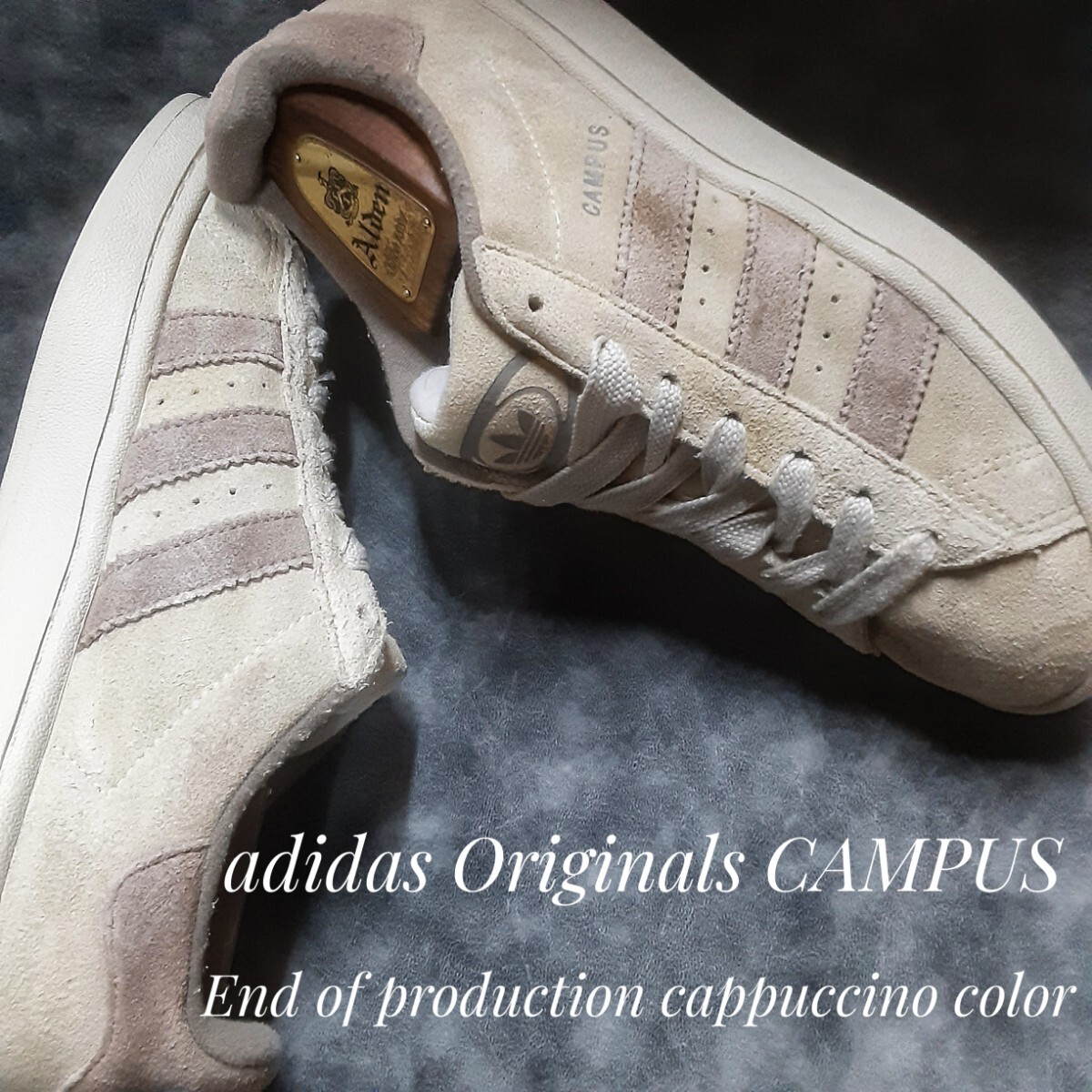 最値!定15400円!23年製!生産終了!カプチーノカラー!アディダス オリジナルス キャンパス 00's オールスウェード スニーカー!ベージュ 26.5拍卖