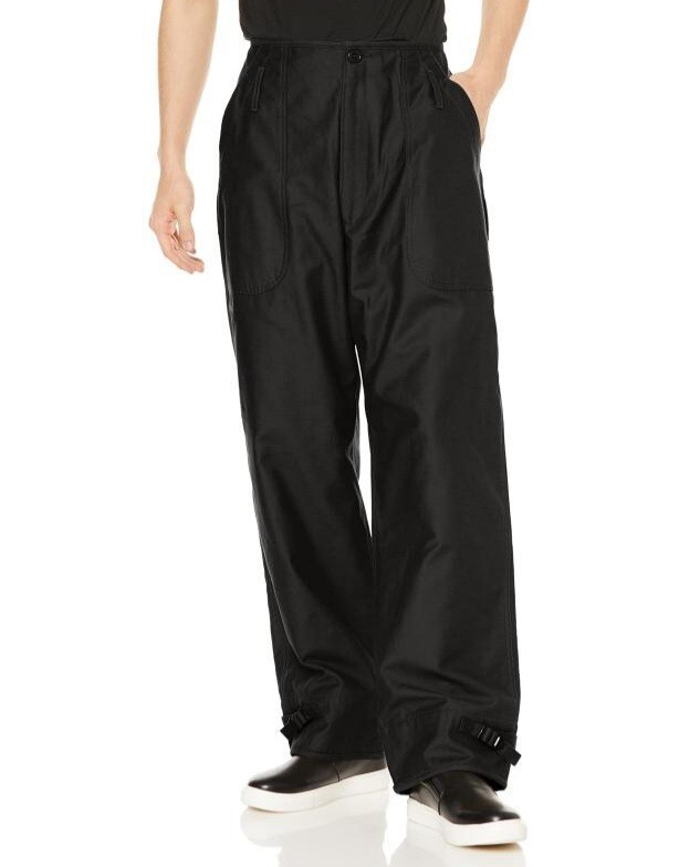 最値!新品!定20680円!復刻米軍ARMYスタイル!ヒューストン(HOUSTON)A-2 デッキ ミリタリー 高密度バックサテン生地 パンツ!ブラック!黒 M拍卖