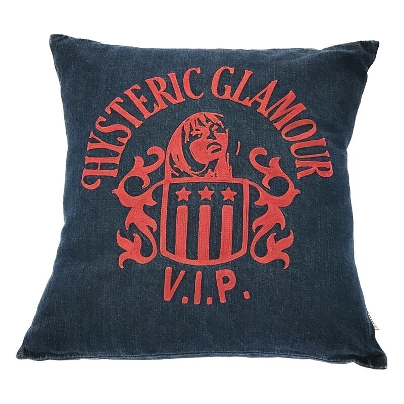 最値!新品!展示品!超希少非売品!ノベルティー!名作チェーンステッチ×セルビッチモデル!ヒステリックグラマー デニム クッション セット拍卖
