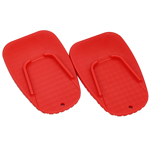 赤x2枚 バイク用サイドスタンドパッド 草地などの駐停車も安心 YZM002拍卖