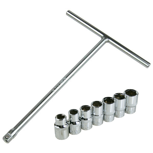 3/8 T型ハンドル ソケットレンチ 7pcセット T型レンチ Tレンチ T265拍卖