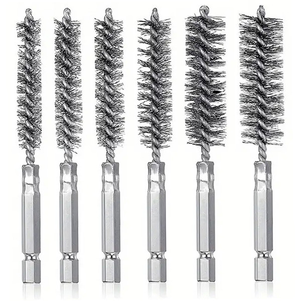 錆取り用ステンレス鋼ボアブラシ(ワイヤーブラシ)6本セット T277拍卖